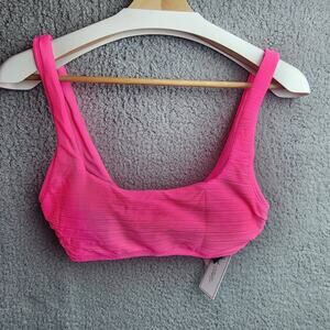 Salt + Cove Women's Juniors' Bikini Top, Swimwear Hot Pink, M Stretch NEW